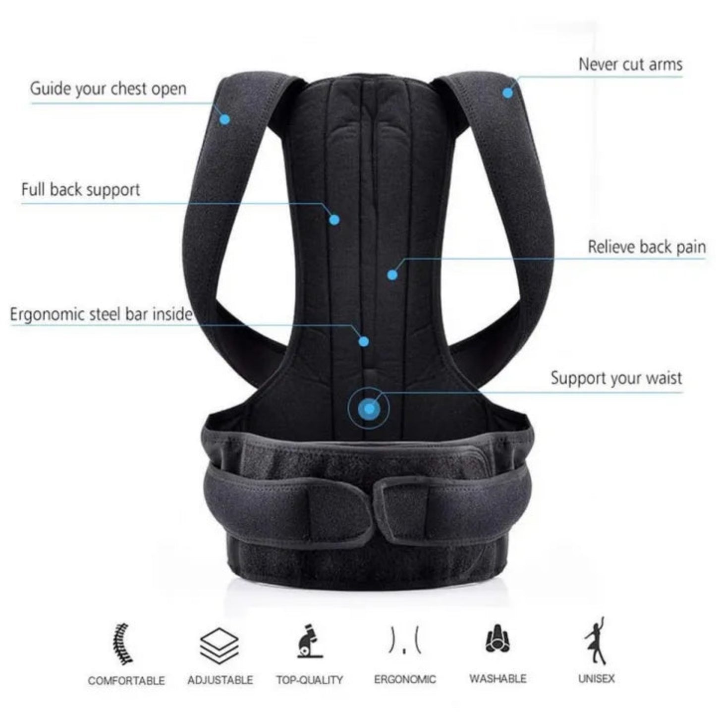 Adjustable Posture Corrector Back